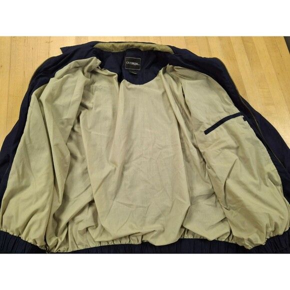 Vintage Outbrook Men's Dark Blue Jacket With Inside Pocket, Size Large, EUC - Picture 5 of 8